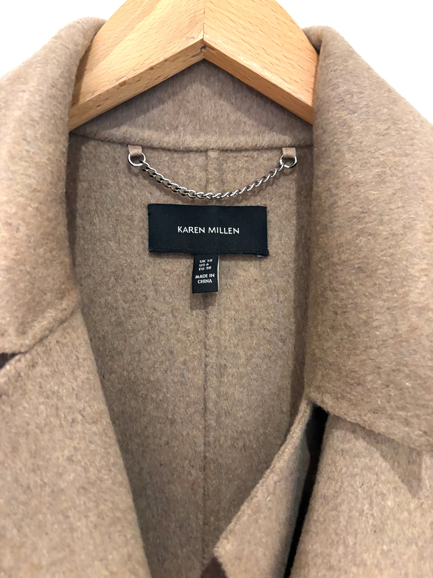 Karen Millen Felt Wool Coat UK 10