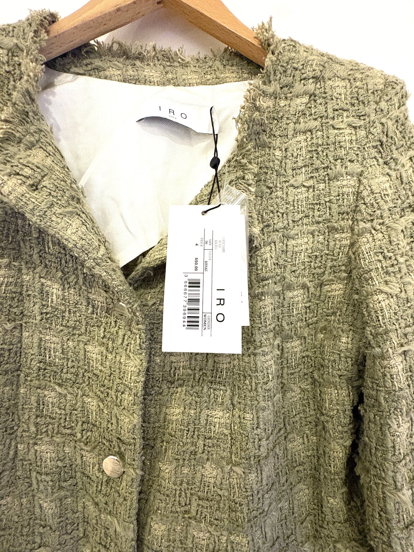 New With Tags Iro Tweed Jacket UK 8