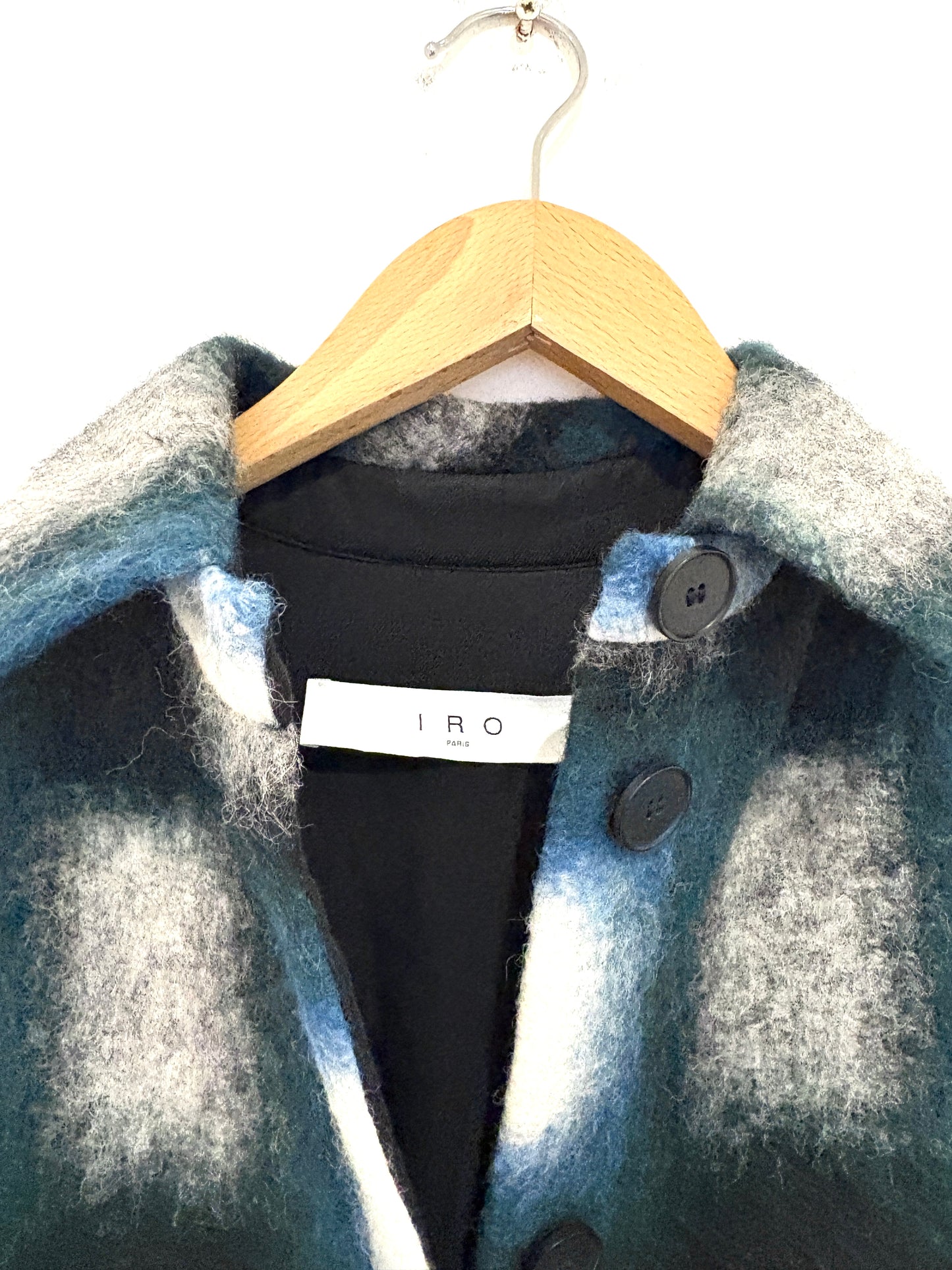 Iro Check Wool Shacket UK 8