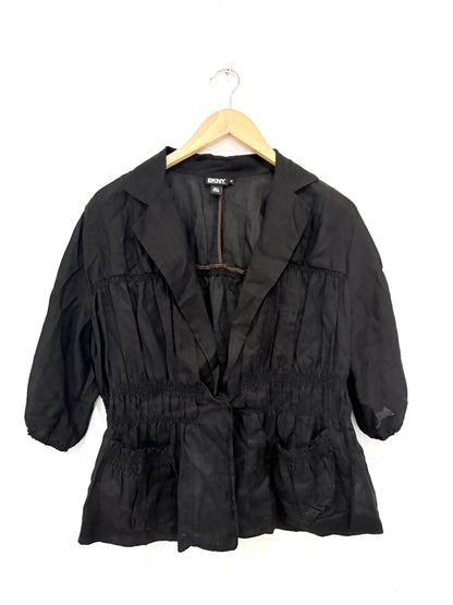 DKNY Peplum Linen Blouse