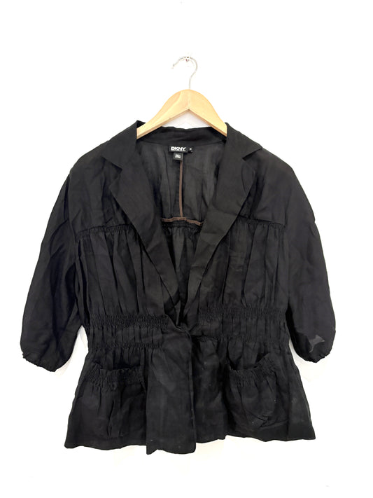 DKNY Peplum Linen Blouse