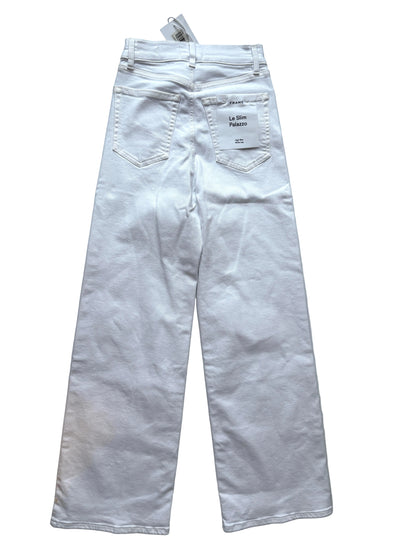 New With Tags Frame Le Slim Palazzo White Jeans 24"
