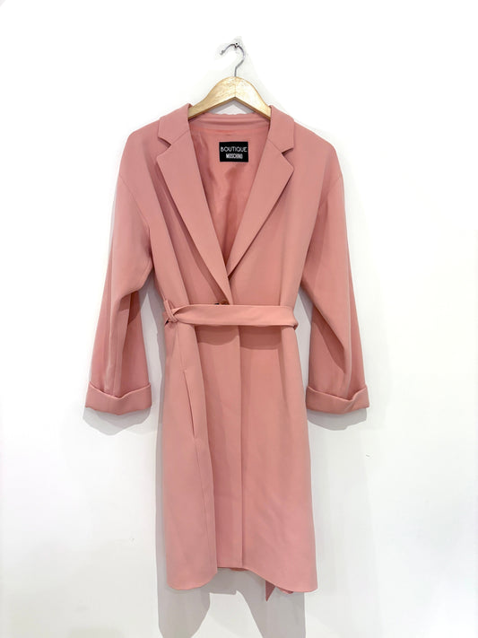 Boutique Moschino Pink Belted Coat