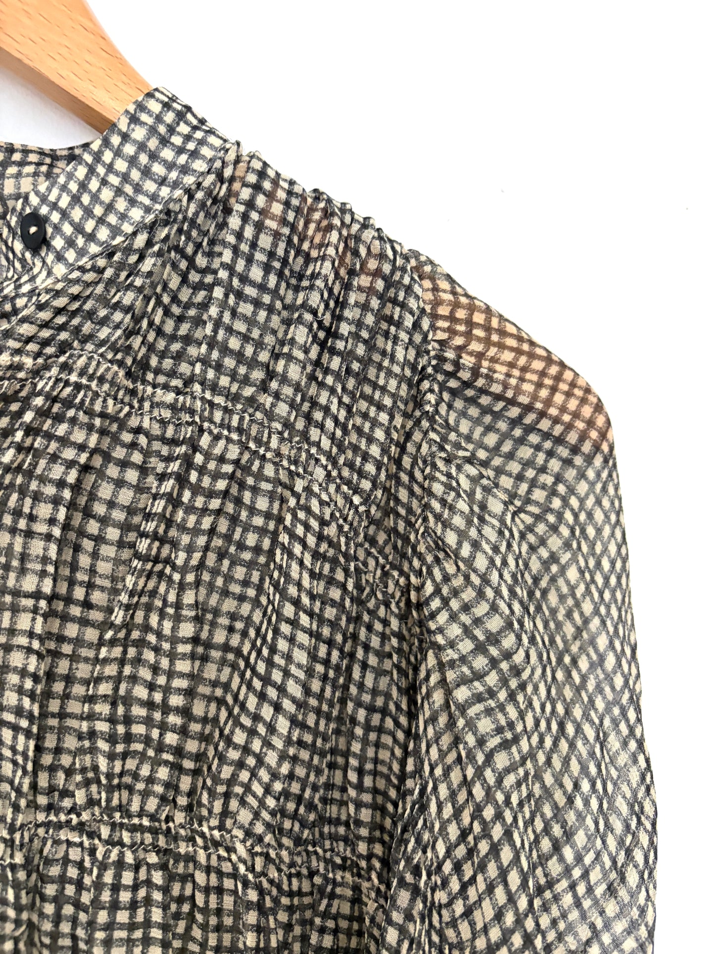 Massimo Dutti Check Sheer Shirt XS