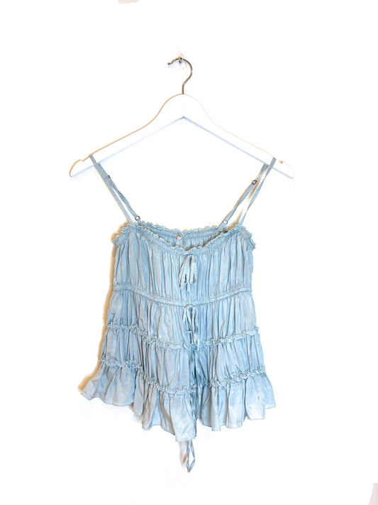 Free People Pearl Blue blouse
