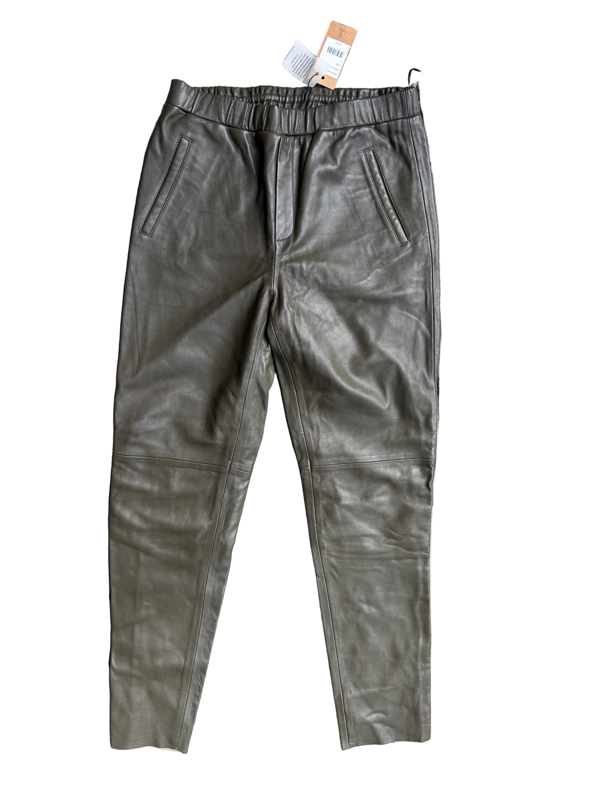 Hush Leather Khaki Trousers