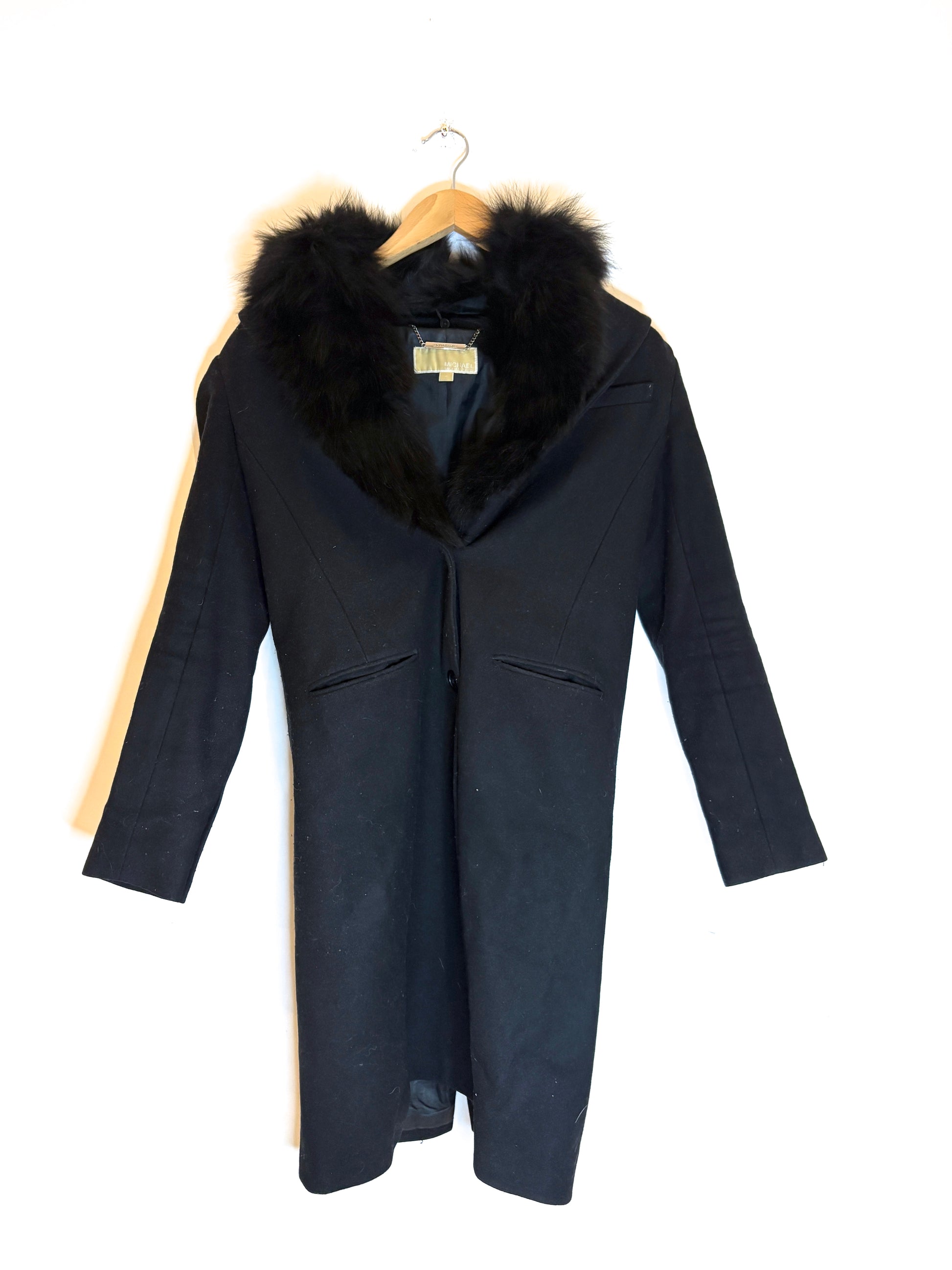 Michael Kors Black Wool Coat