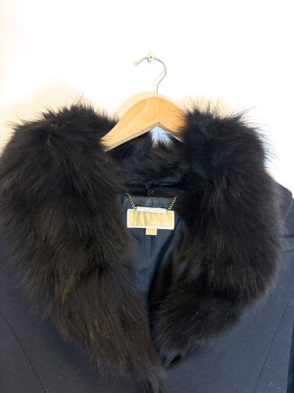 Michael Kors Black Wool Coat UK 8