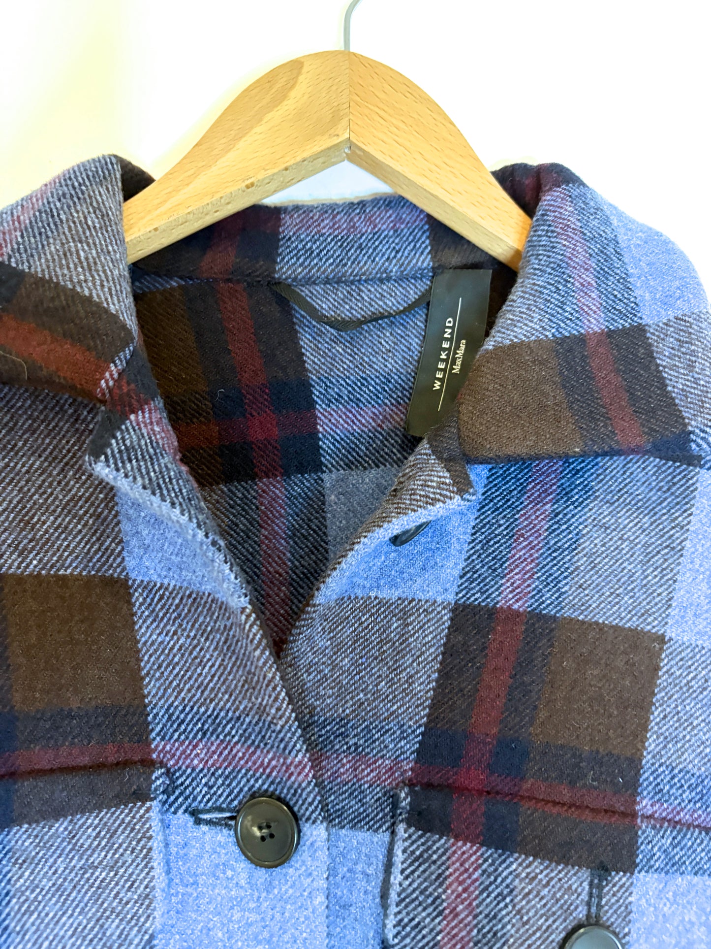 Weekend Max Mara Check Coat UK 10