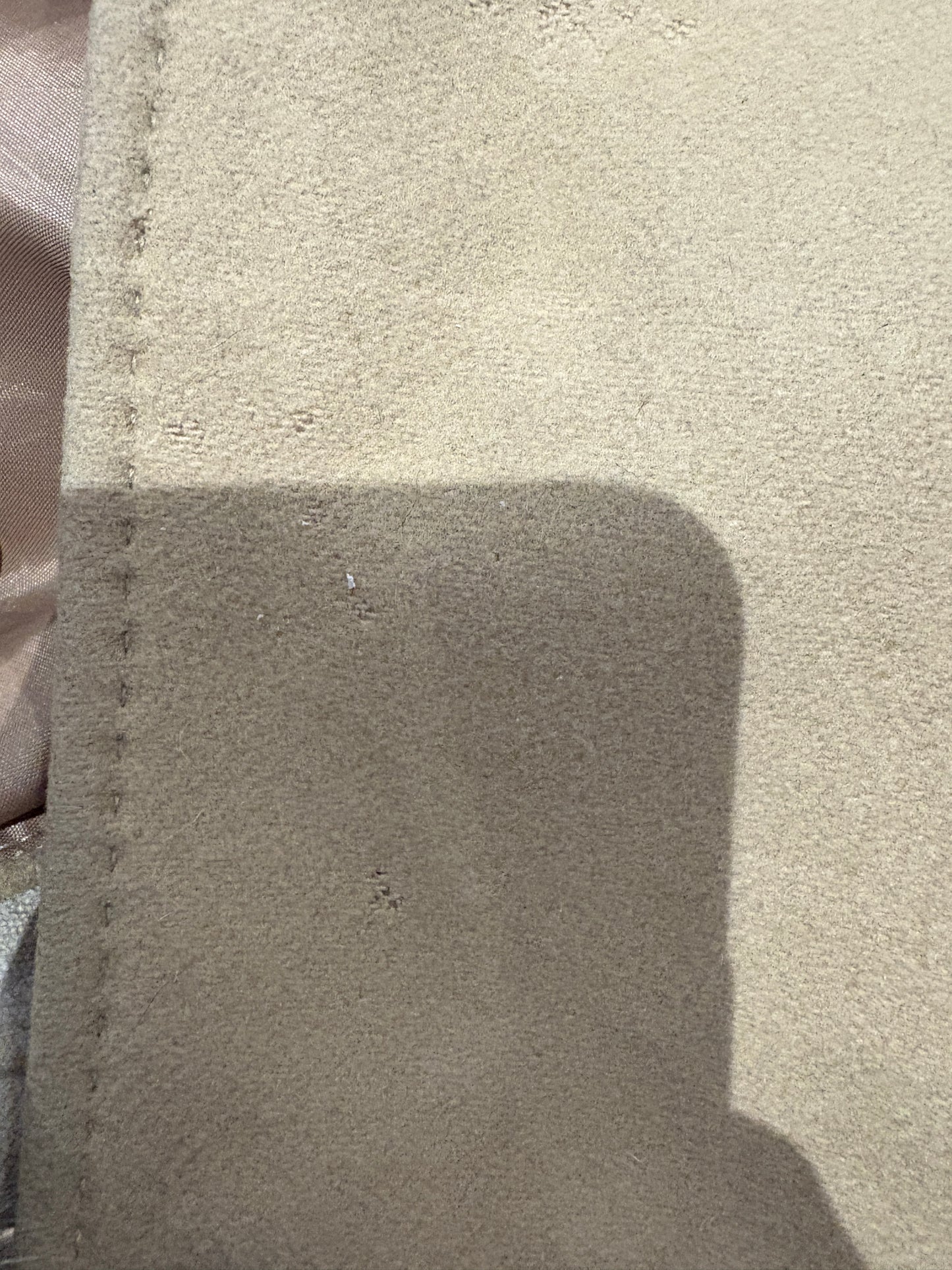 Michael Kors Beige Leather Lapel Wool Coat UK 6