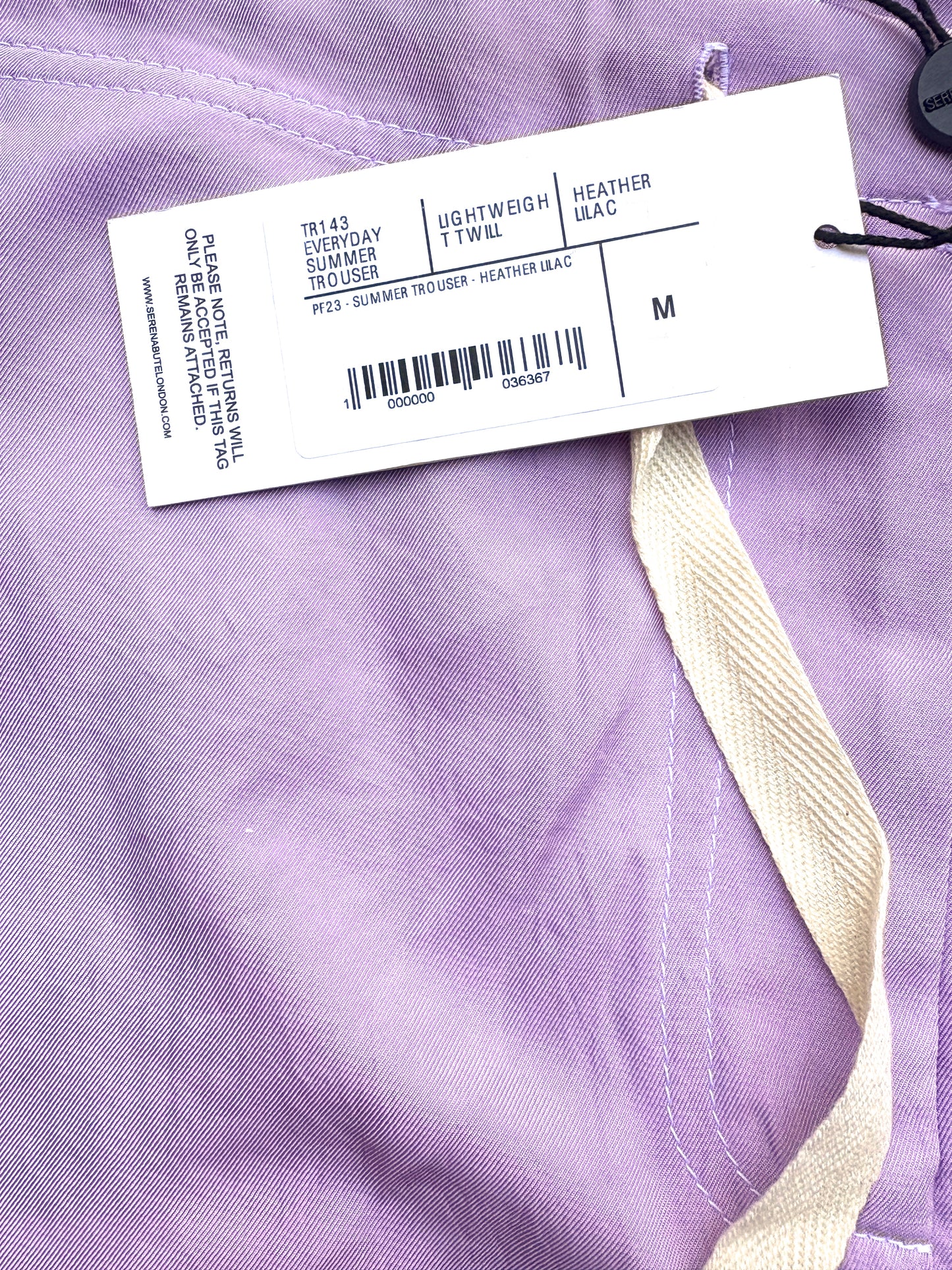 New With Tags Serena Bute Summer Trousers Lilac M
