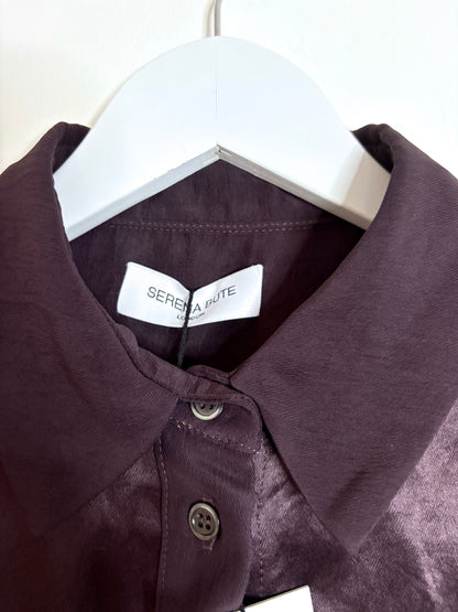 New with Tags Serena Bute Classic Aubergine Shirt UK 10