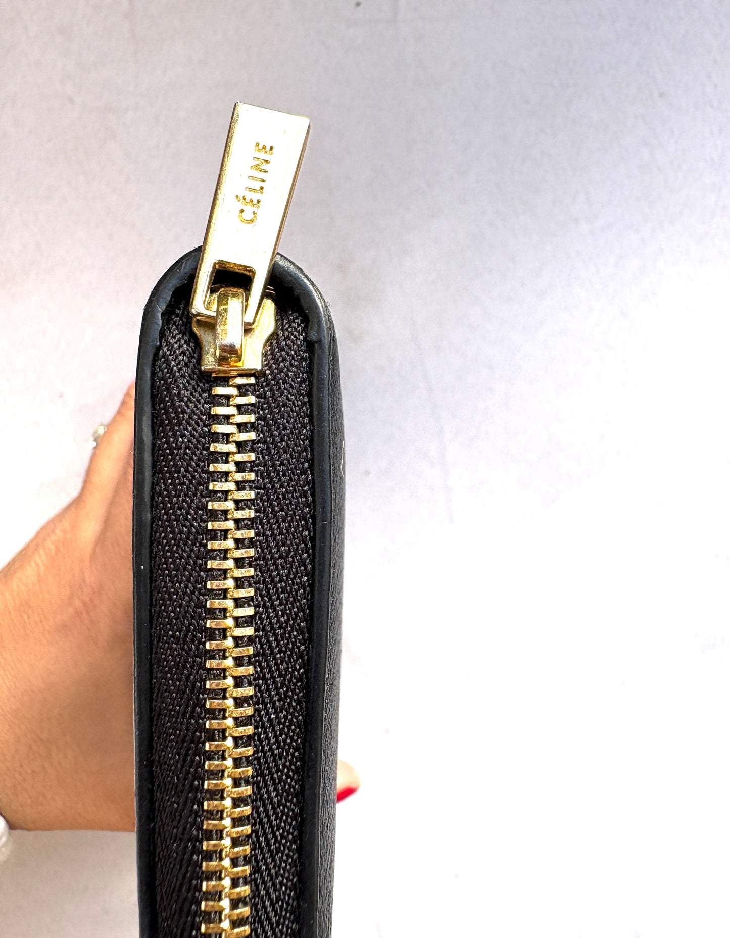 Celine Leather Black Wallet