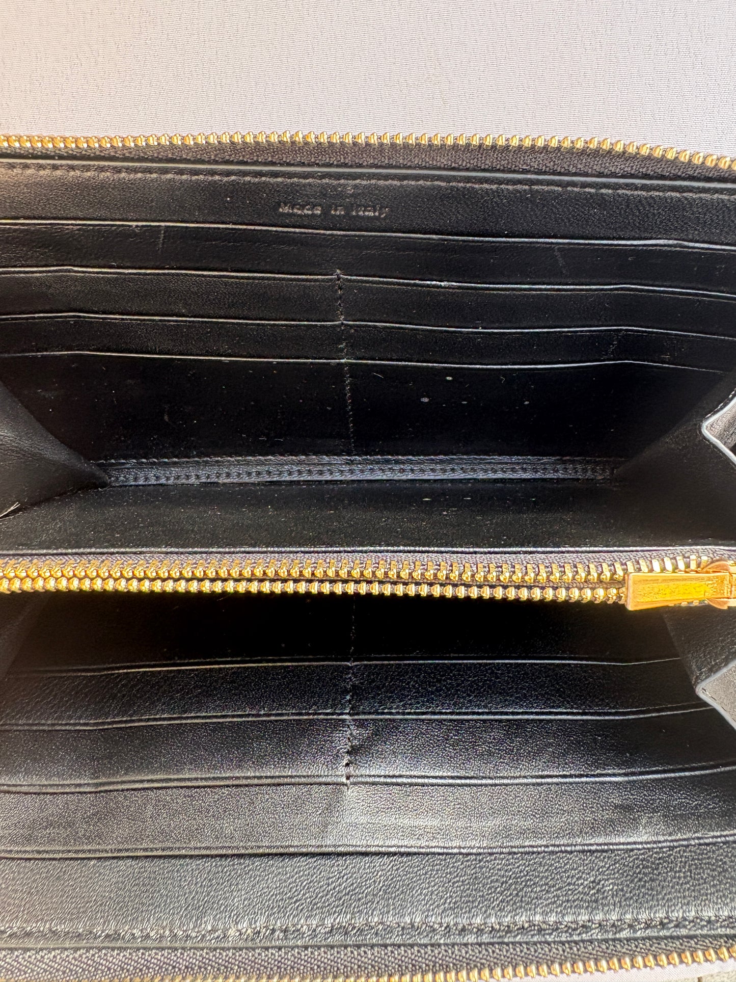 Celine Leather Black Wallet