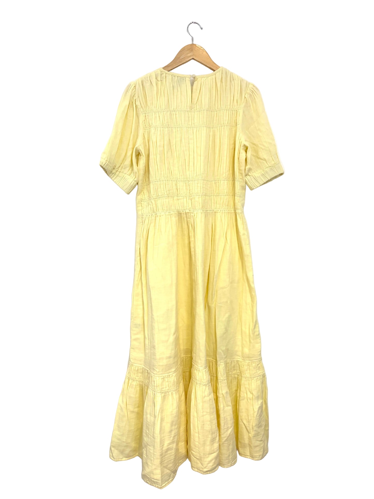 Me+Em Yellow Cheesecloth Maxi Dress UK 12
