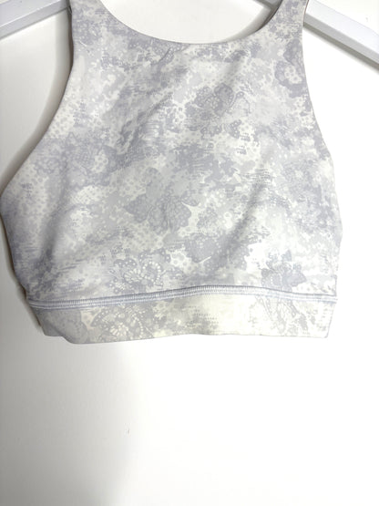 Lululemon Grey Cropped Sports Top UK 10