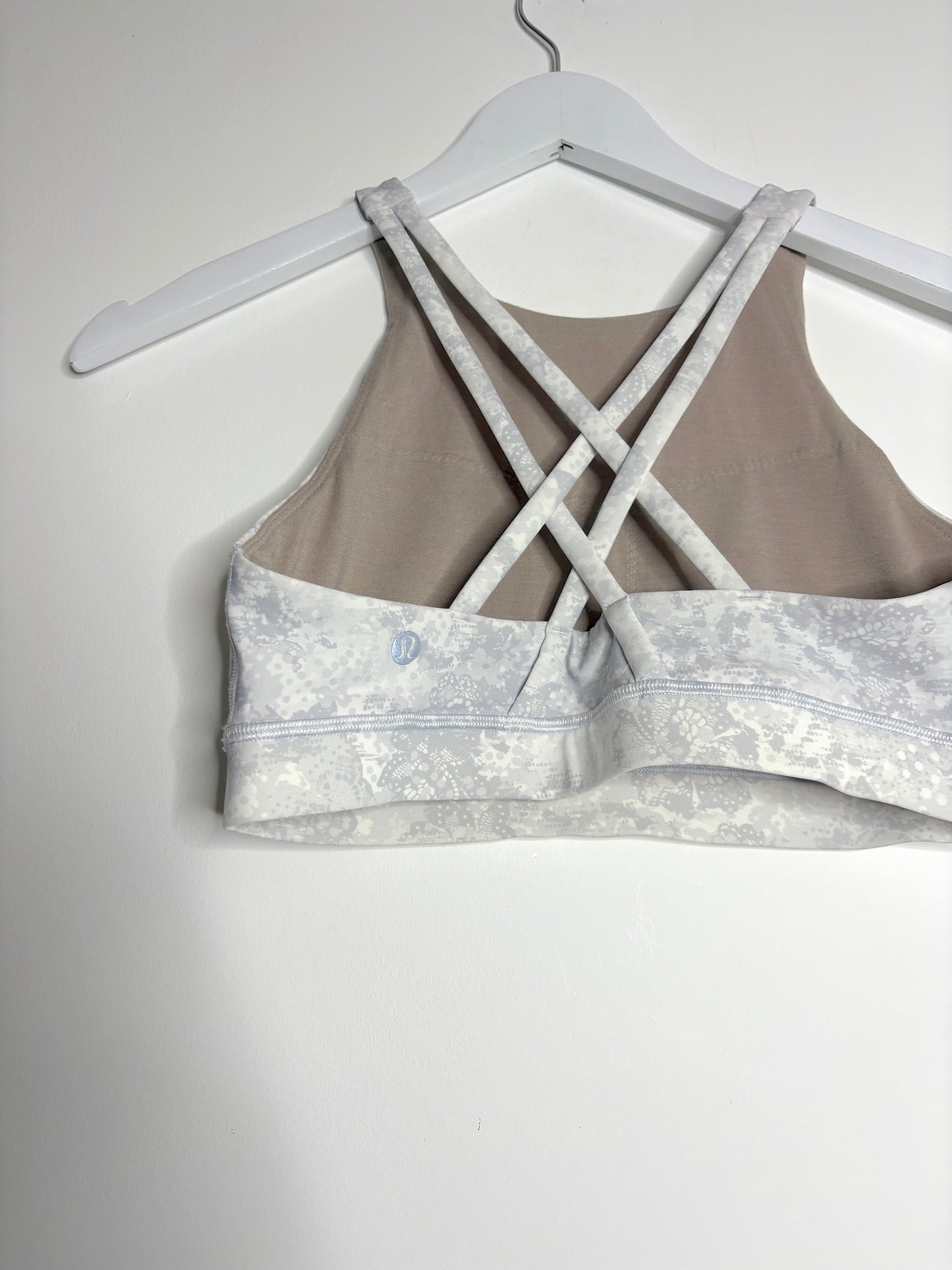 Lululemon Grey Cropped Sports Top UK 10