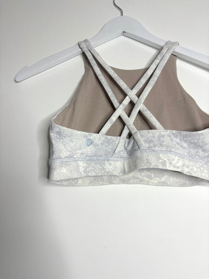 Lululemon Grey Cropped Sports Top UK 10