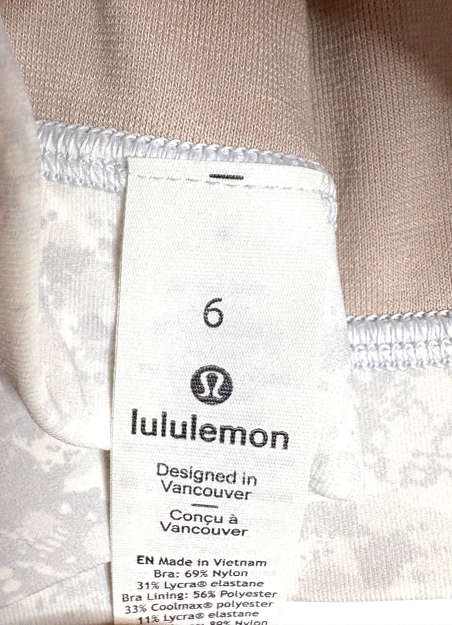Lululemon Grey Cropped Sports Top UK 10