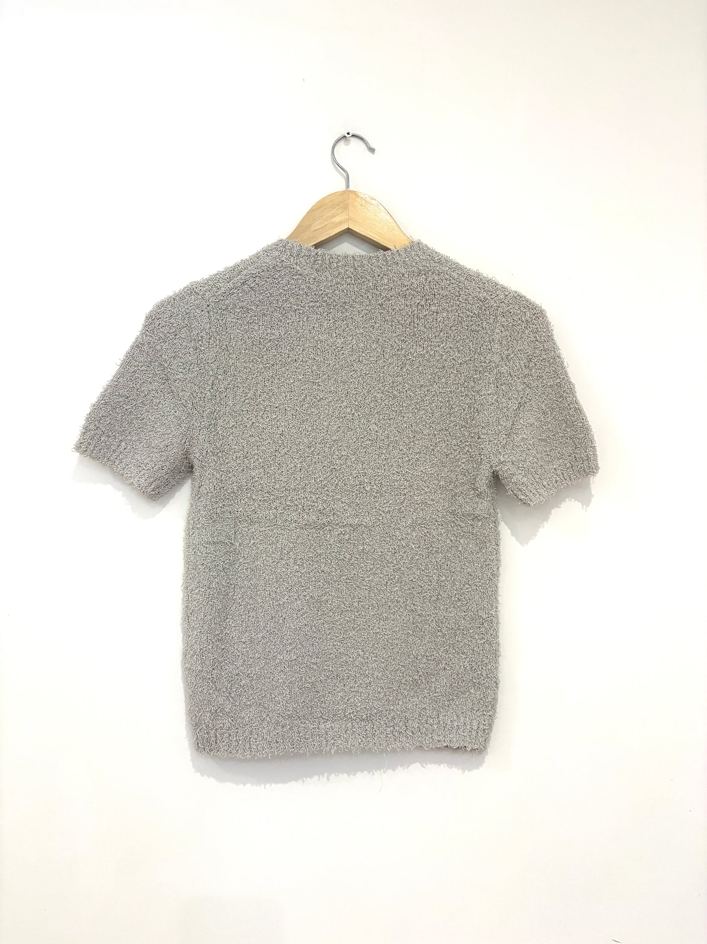 New With Tags Tibi Light Grey Towel Knit Tee S