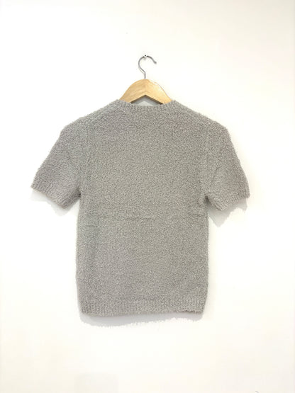 New With Tags Tibi Light Grey Towel Knit Tee S