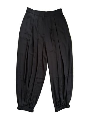 New With Tags Tibi Silk Black Balloon Trousers UK 8