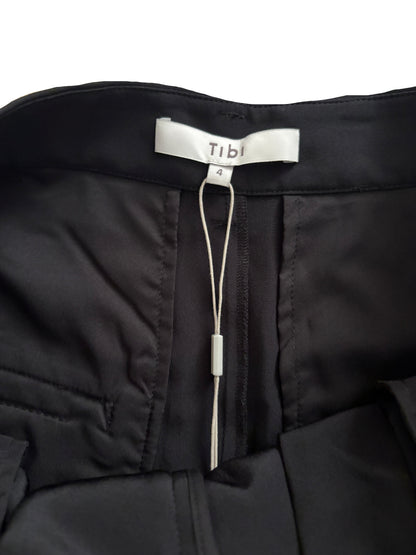 New With Tags Tibi Silk Black Balloon Trousers UK 8
