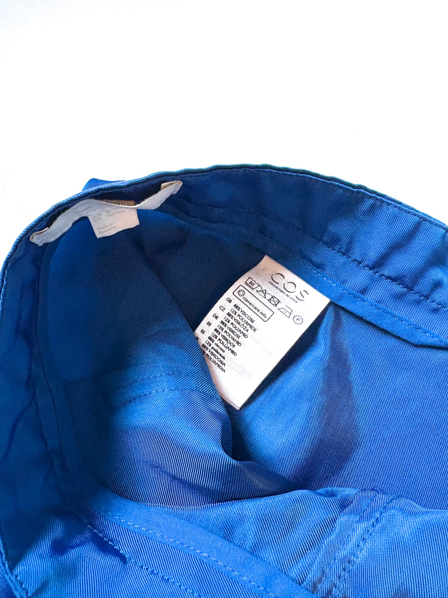 COS Topstitched Asymmetric Skirt UK 10