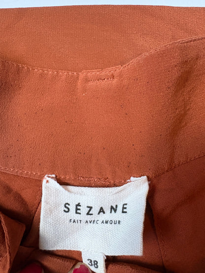Sézane Silk Theodore Trousers UK 10