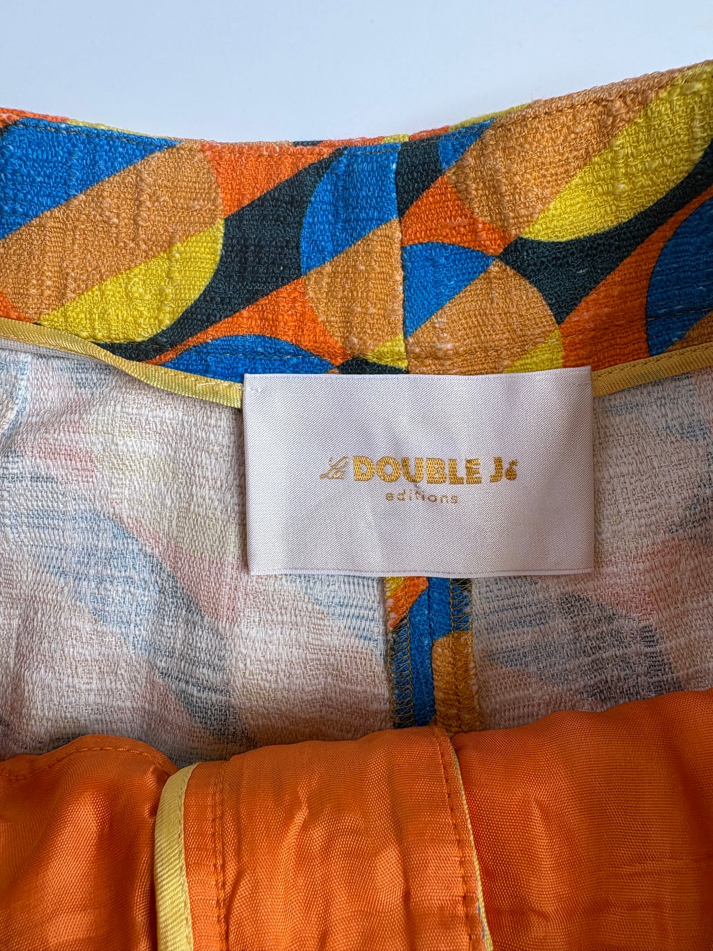 La Double J Orange Geometric Shorts S