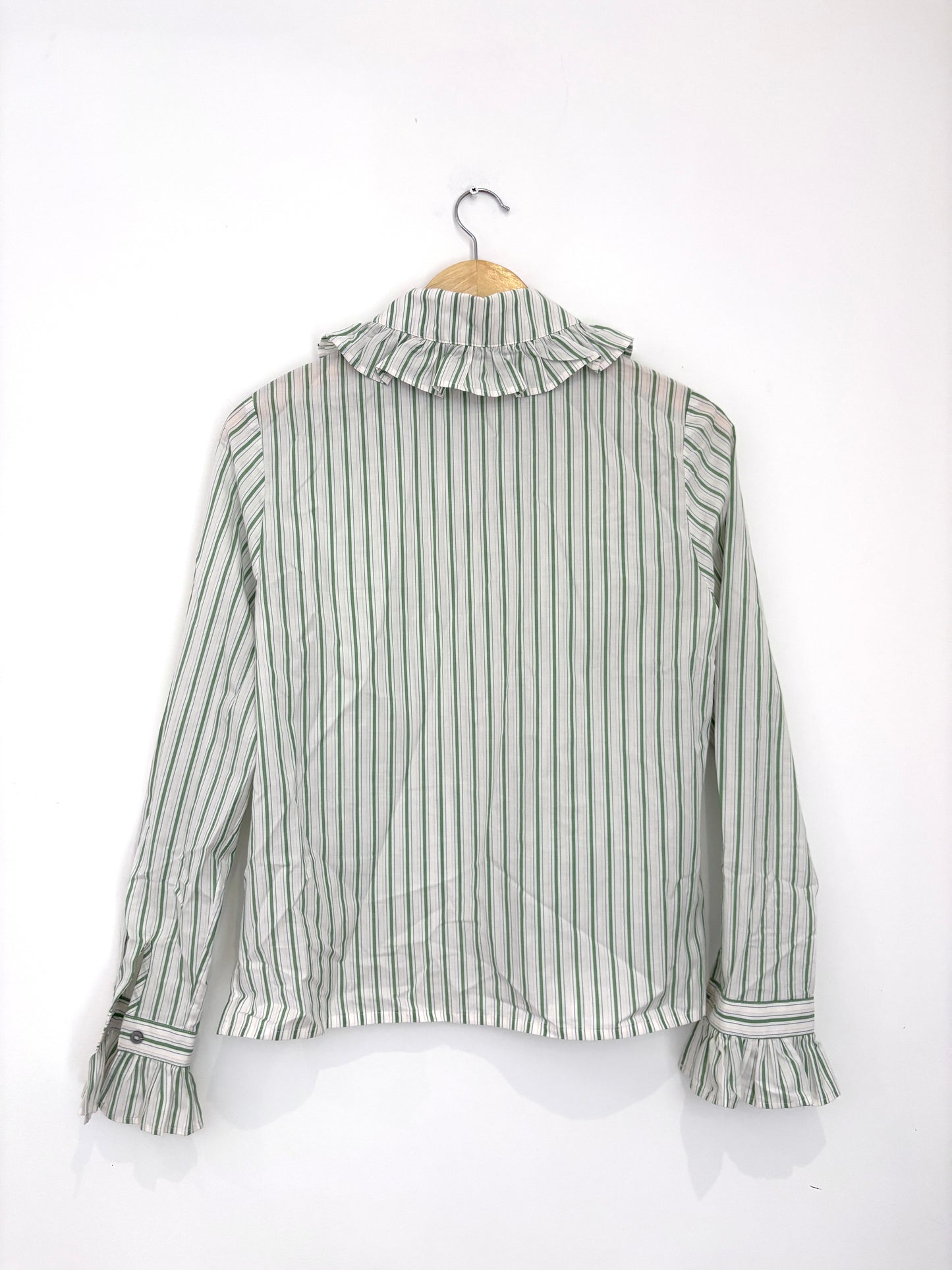 Maria De La Orden Cotton & Silk Striped Blouse UK 10