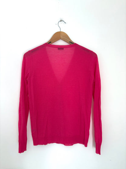 Joseph Fuschia Pink Cashmere Cardigan S