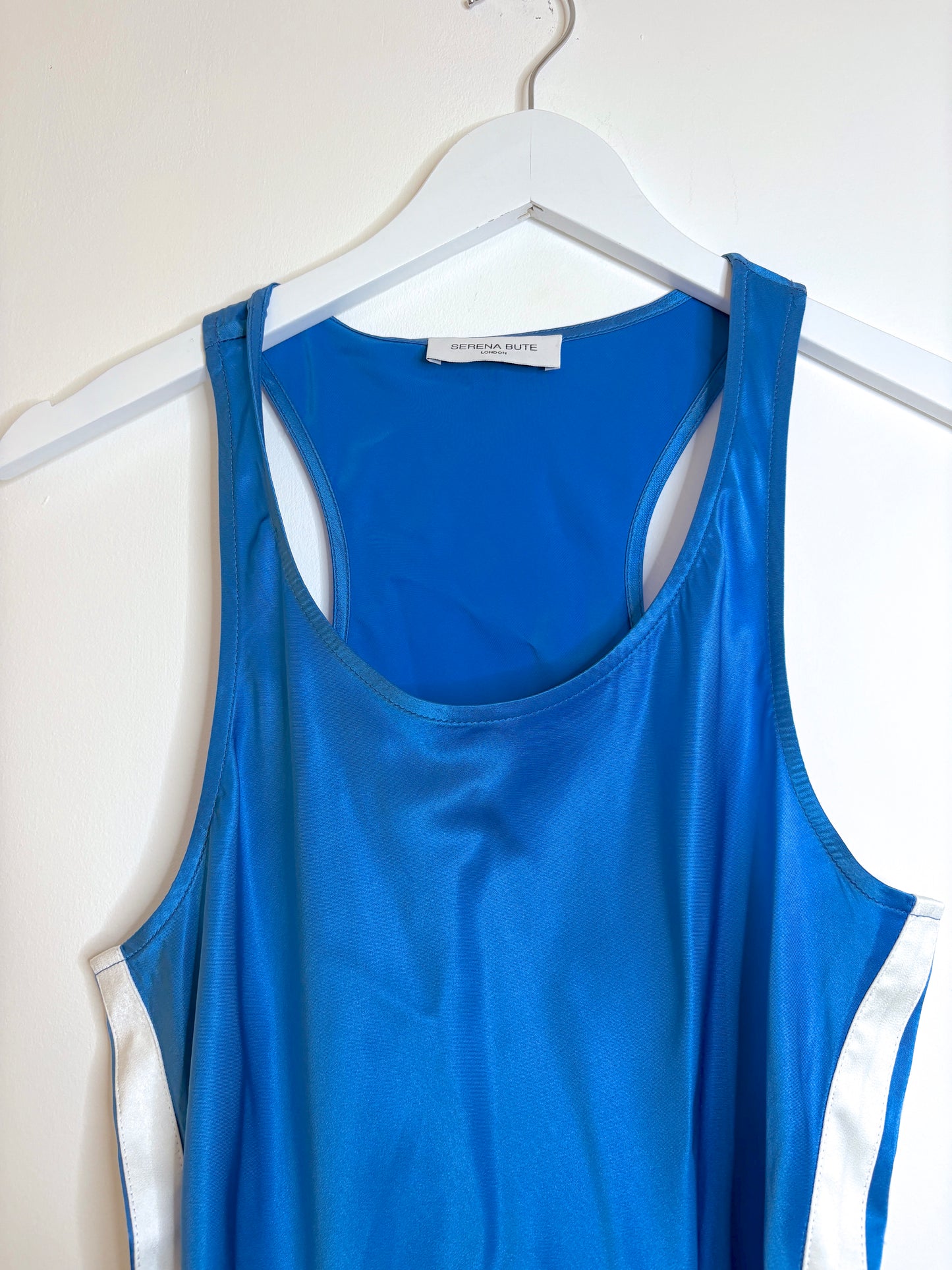 Serena Bute Blue Racer Tank Dress S