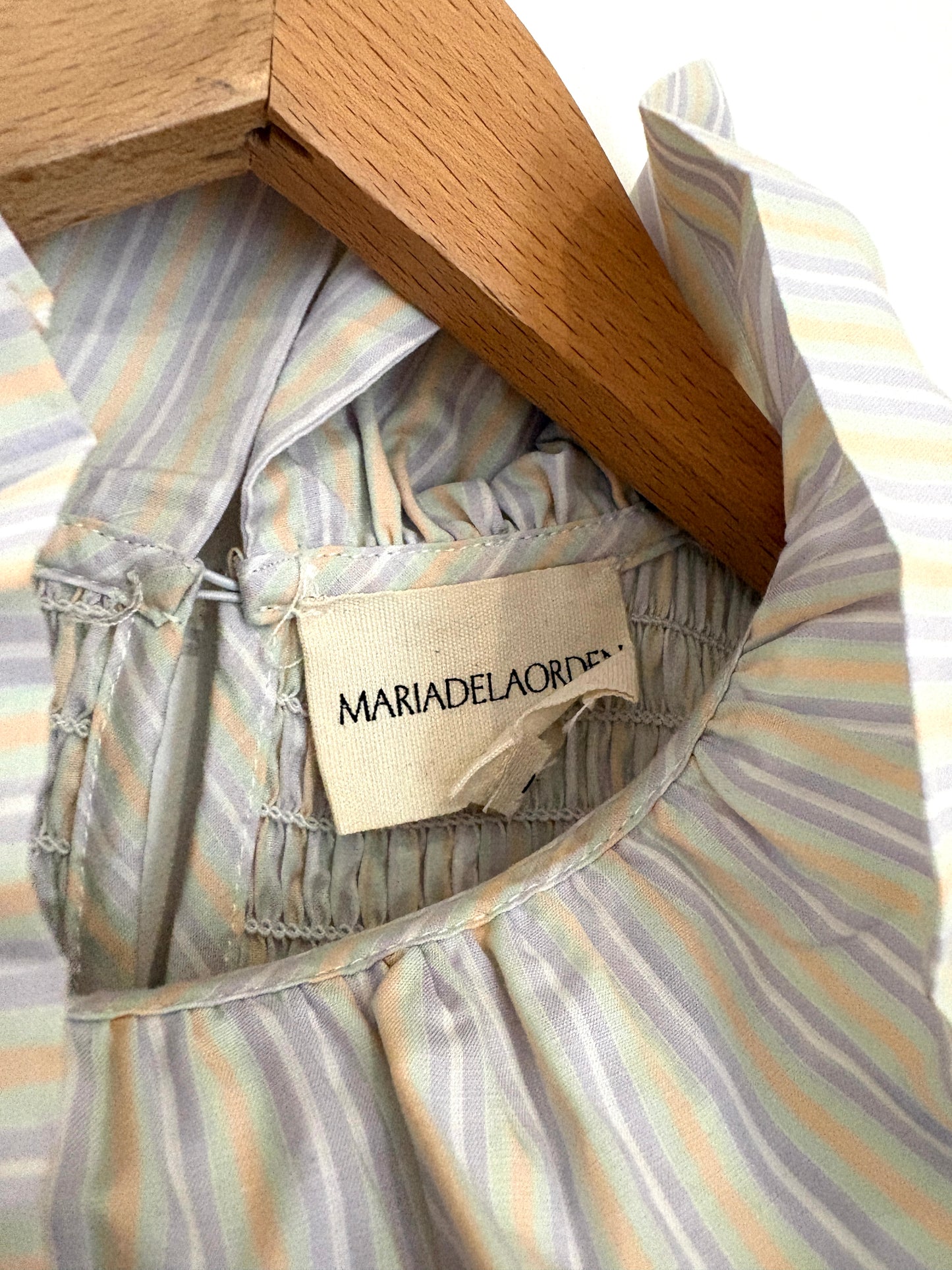 Maria De La Orden Aleria Smocked Shirt M