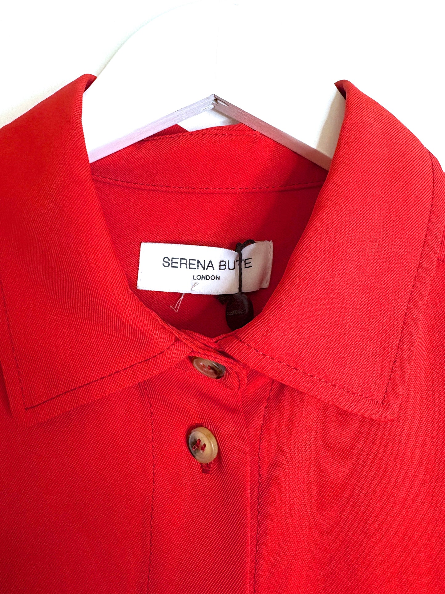 New With Tags Serena Bute Red Utility Shirt UK 8