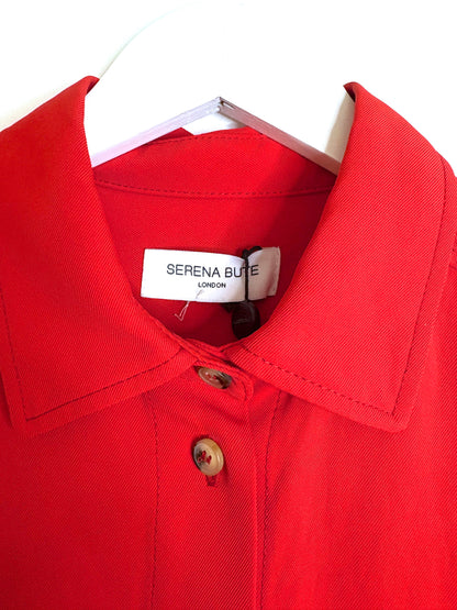 New With Tags Serena Bute Red Utility Shirt UK 8