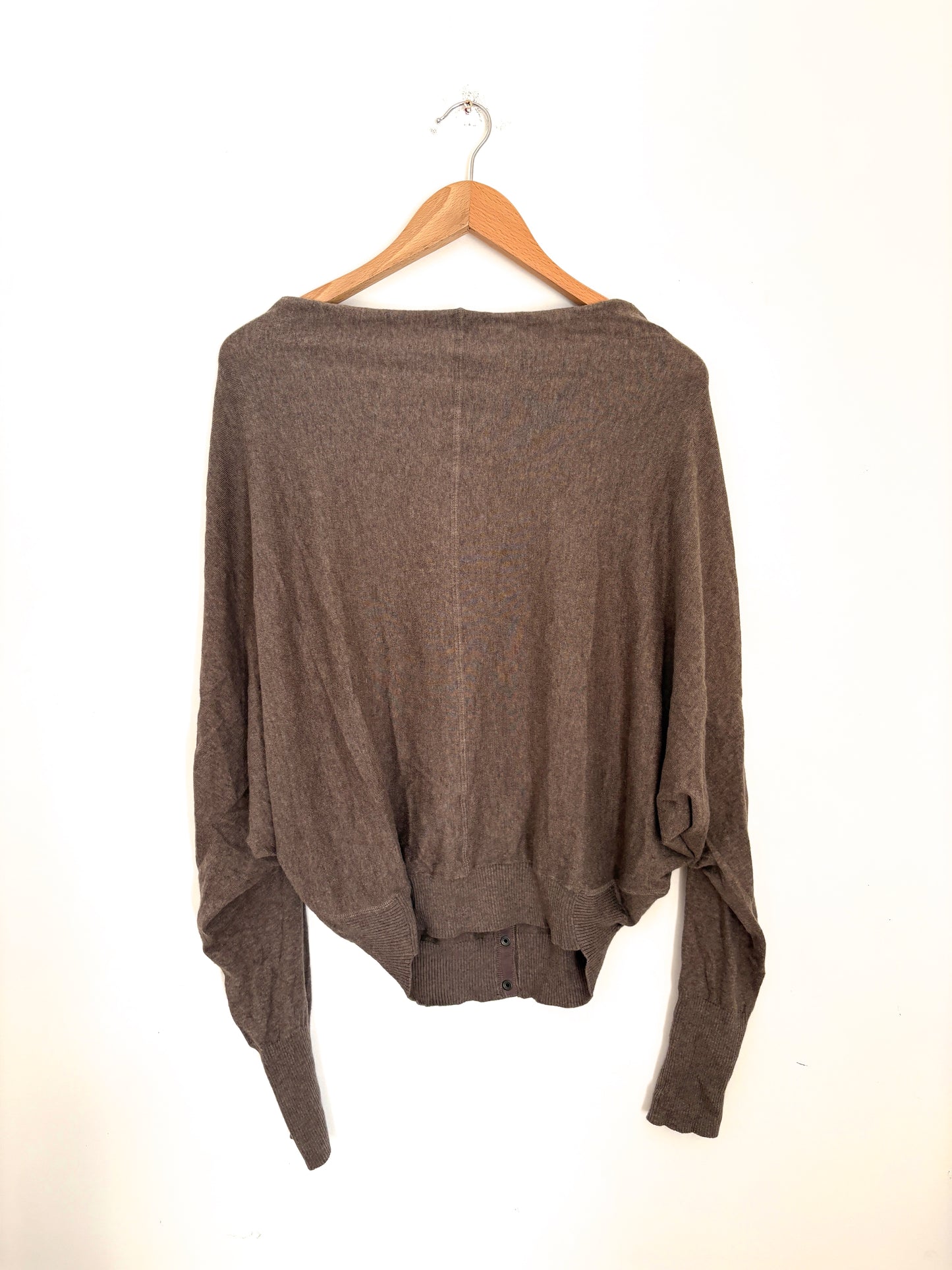 All Saints Button Cowl Neck Top 