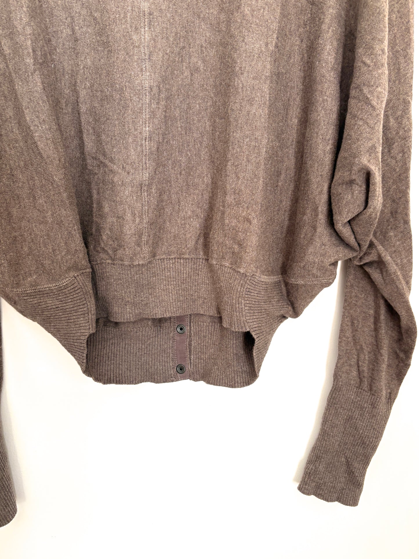 All Saints Button Cowl Neck Top UK 6