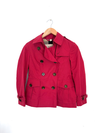 Burberry Brit Pink Cropped Trench Coat 