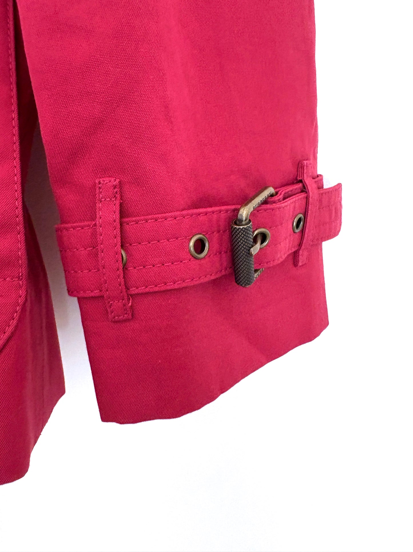 Burberry Brit Pink Cropped Trench Coat UK 4