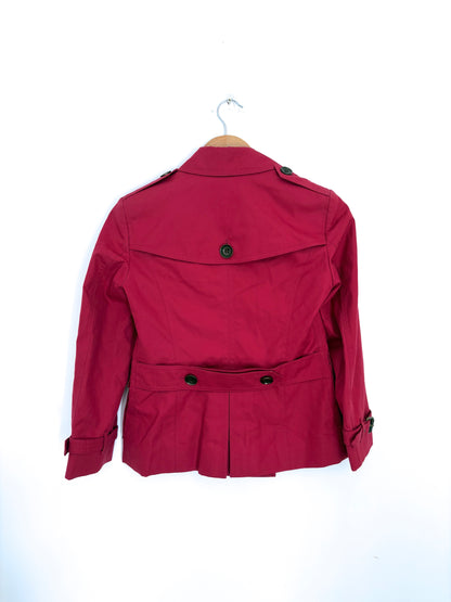Burberry Brit Pink Cropped Trench Coat UK 4