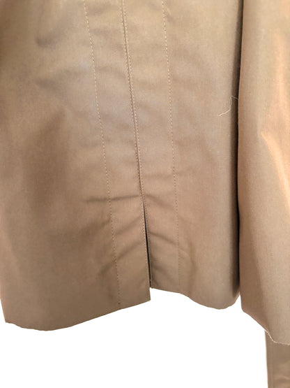 Burberry Brit Khaki and Brown Leather Trench Coat UK 4