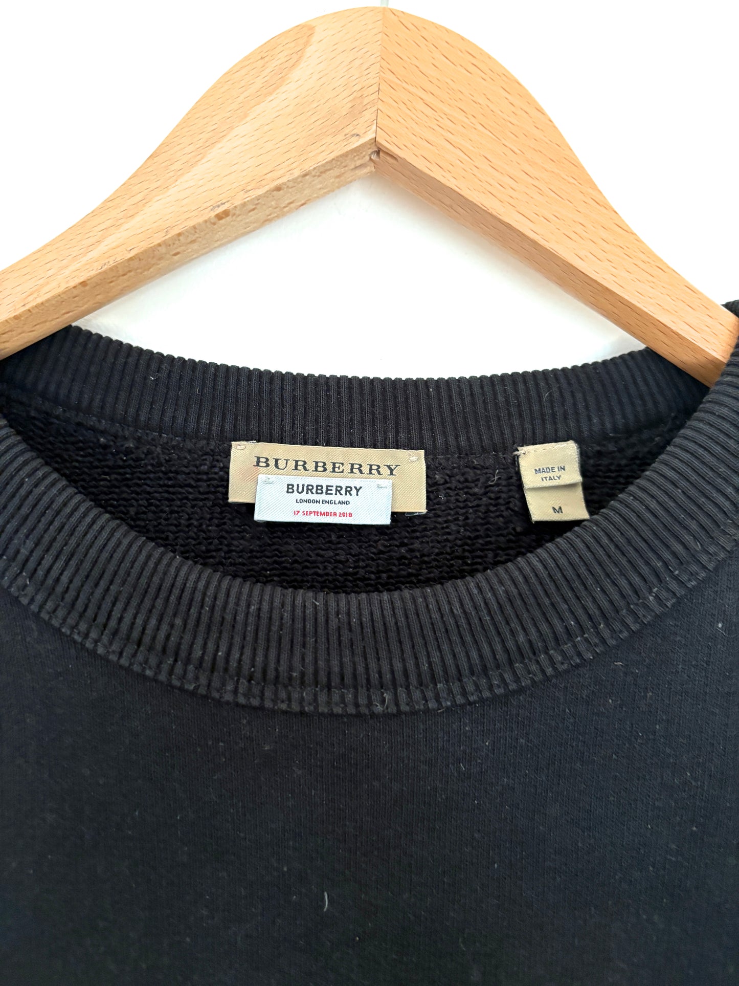 Burberry Black Monogram Jersey Jumper M