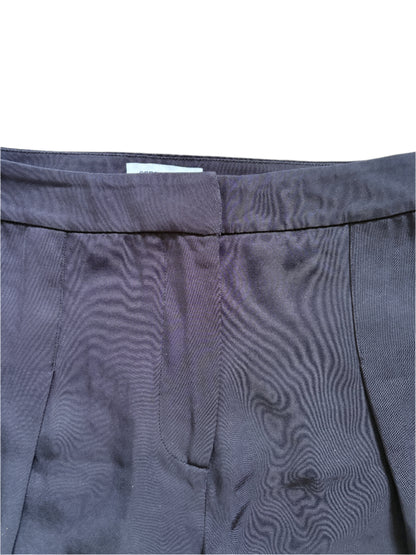 Serena Bute Grey Twill Wide Leg Trousers S