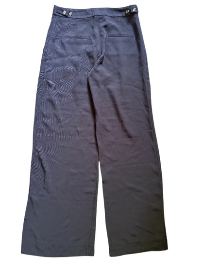 Serena Bute Grey Twill Wide Leg Trousers S