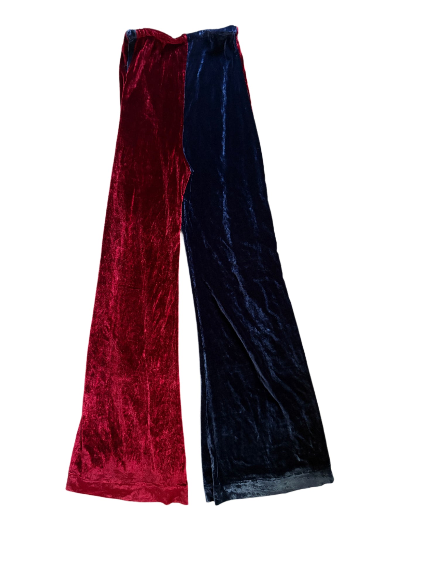 Serena Bute Red & Blue Velvet Trousers XS