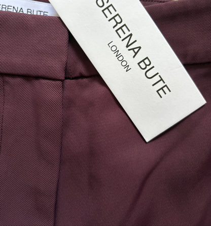 New With Tags Serena Bute Burgundy Flare Trousers UK 14