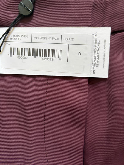 New With Tags Serena Bute Burgundy Flare Trousers UK 14