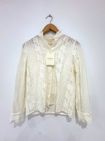 New With Tags Sézane Lace Blouse 