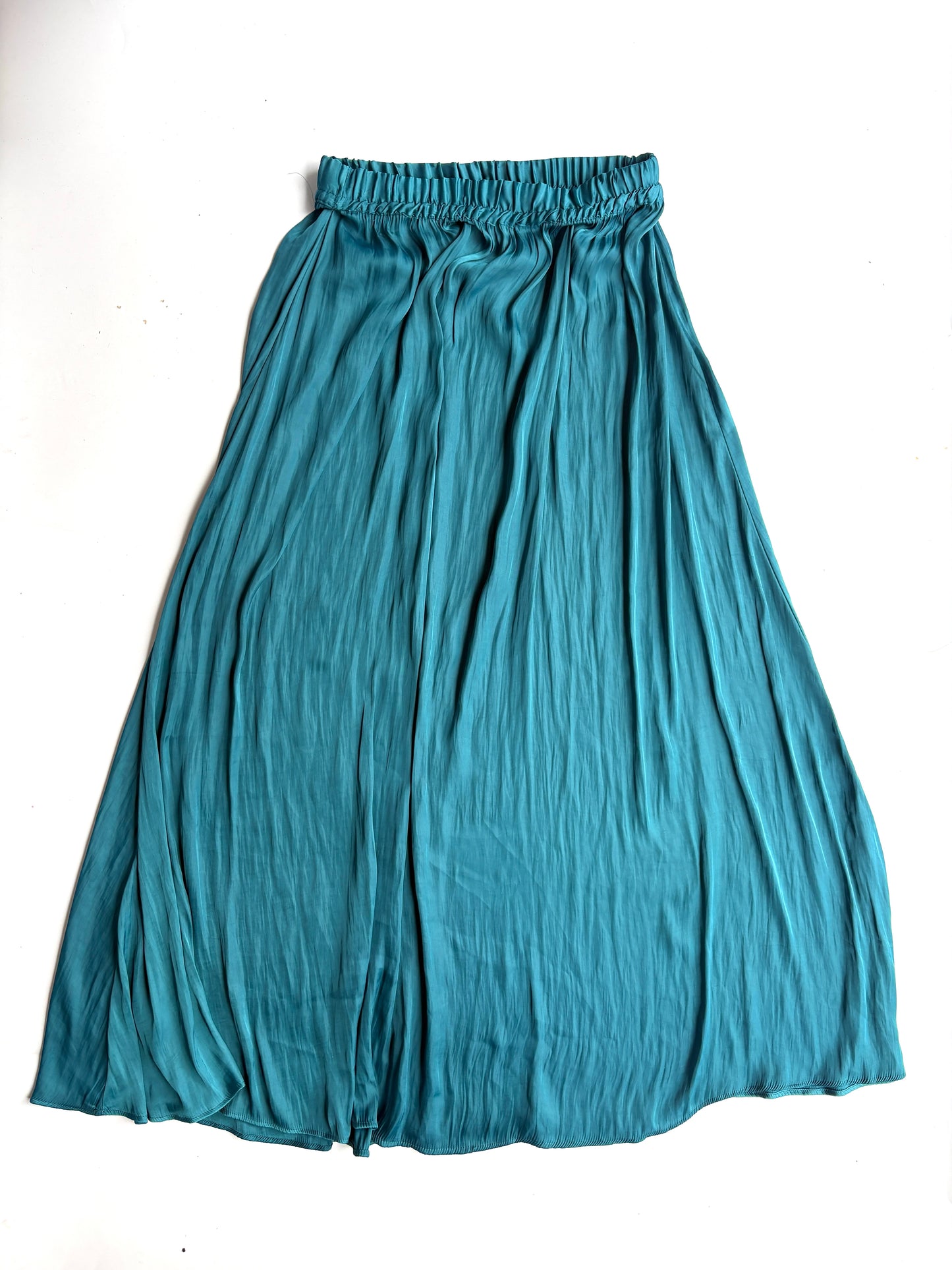 zara vibrant blue maxi skirt